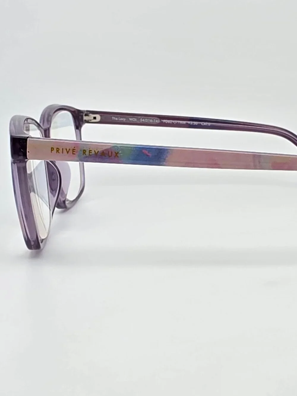 Prive Revaux The Lacy WOI +3.50 Violet Purple Blue Light Reading Glasses 54mm